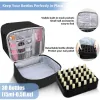 Cases Double Layer NailPolish Carrying Bag Waterproof PU Bag Holds 30 Bottles NailPolish Storage Box Case Portable