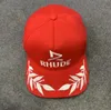 RHUDE HAT HATTE FÜR MEN Designer Hat Ball Caps Neue lässige Breitenkrempe Outdoor Sonnenschutzmittel Baseball Cap Männer Frauen hochwertige Streetwear Grüne Blau Rhude Verstellbarer Hut