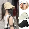 Boinas de chapéu de sol dobrável Brim Brim SunTring Caps Ajuste Mulheres Praia Praia Top Summer Summer Secado Visor Fisherman Cap boné