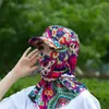 Brede rand hoeden gezicht en nek thee plukken cap ademende bloempatroon UV bescherming stofmasker hoed winddichte grote koepel zon vrouwen
