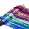 human curly wigs Hot selling wigs popular colorful gold and silver wire extensions seamless and shiny laser gold wire extensions