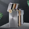 Rotating Light Windproof Pulse Dual Arc Metal Electric Lighter LED Power Display USB Quick Charge Portable Lighter Unusual Gift