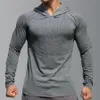 Mens Fitness Running Sports Hoodies Gym Joggers Hooded Outdoor Sport Athletic Clothing Male Training Sweatshirt Tops 240409