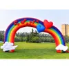 Décoration de fête en gros 10m Arche gonflable Événements colorés fournit l'exposition en plein air