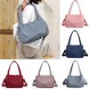 Hobo Women Nylon Shoulder Bag Large Capacity Waterproof Cloth Handbag Tote Solid Crossbody Bags Big Travel Purse For Ladies