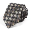 Bow Ties cravate masculine 8 cm cravates jacquard rayures tissées carreaux à plaid de cou de cravate