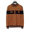 Autumn Blue Stripe Bordado Sweater Mens Pullovers Winter New 2024 Designer de moda Camisas casuais roupas de tamanho Multi Size M-3xl FZ2404195