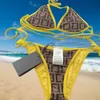 Bikini Designer MAINEMENT SUMBRÉE BATUAGE CHOISSEMENTS FEMME LETTRE Classique Imprimé une seule pièce de maillot de bain Bikini Beach Dames Designer Swim Suite Fashion Swimswear 412