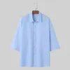 Erkekler Sıradan Gömlekler Incerun Üstler 2024 Kore tarzı yakışıklı gevşek Piled Tasarım Sokak Giyim Erkek Kısa Kollu Bluz S-5XL