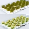 Figurines décoratives 32 pièces Statique Grass Tufts Modèle Artificiel Miniature Way Gaming Gaming DIY Cluster G5AB