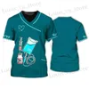 Camisetas masculinas de verão 3d ferramenta médica imprimir camiseta homme 2024 casual curto slve work roupas uniformes uniformes de tamanho curto slve masculino camisetas t240419