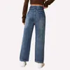 WOMEN JEANS womens denim simple and loose straight leg jeans for women