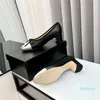 Designer Womens High Heels Spring and Autumn Fashion chunky dress Shoes party Shoes Bow belt buckle Designer shoe strap