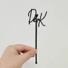 Party Supplies 20/50/100Pcs Personalized Drink Stirrers Stir Stick Swizzle Sticks Custom Picks Name Card Wedding Decor Cocktail Gift 15CM