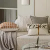 Poduszka nowoczesna prosta okładka ręcznie tkana próbka pokój dekoracyjne poduszki etui sypialnia wykuszowe okno głowa z łóżkiem poduszka