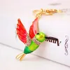 Keychains de pájaros pájaros de pájaros regalos de la cadena de anillo de llave joyería de moda para mujeres adolescentes amuletos de bolsas de verano