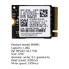 Enceinte PM991 128G 2230 PCIE3.0 NVME SSD Transfert de données à grande vitesse pour les tablettes d'ordinateur portable Carte de disque dur de stockage