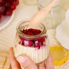 Opslagflessen mini pudding potten schattig wensende glazen flesjes kopjes met deksel hoge temperatuur resistent zelfgemaakte jam jar yoghurt container