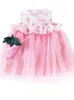Jumpsuit Girls' Summer 2024 New Children's Princess Dress Strawberry Bag Baby Fashionable and Stylish Two-piece Set