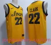 2024 Final Four Iowa Hawkeyes 여성 저지 22 Caitlin Clark NCAA College 농구 유니폼 2023 Final Four Custom Stiched Men Youth Black White Yellow