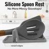 Zulay Kitchen silicone cutlery holder - BPA-free, durable spoon holder with drip pad - Heat-resistant spoon holder for stoves -kitchen counters