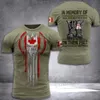 Men's T-Shirts 2023 Canada T-shirts Canada Flag 3d Printed Fashion Veteran Short Slve O-neck T Graphic Oversized Camouflage Mens Clothin T240419