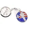 USA Flag KeyChain Metal America US Key Chain Trump Keychains Keyring