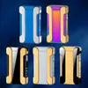 New Dual Arc USB Charging Portable Windproof Metal Lighter Pulse Plasma Flame Cigar Cigarette Men's Gift