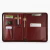 Aktetassen File Folder Bags verwerkt Case Women PU aktetas Business Portfolio Document Notebook met lederen organisator Binder