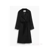 Płaszcz damski Cashmere Płaszcz Designerka mody Maxmaras Manuela Classic Coat Black