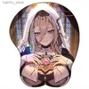 Mouse Pads Wrist Rests Honkai Impact 3rd Aponia Nun Girl Sexy Big Boobs Mouse Pad Gamer Anime Cute Wrist Rest 3D Oppai Silicone Gel Mat Mousepad Y240419