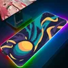 Mouse Pads Wrist Rests RGB Large Gaming Mouse Pad Blue Cloud Art Mouse Mat Oversize Glowing Led Extended Mousepad Keyboard Pads XXL 100x50cm Desk Mat Y240419