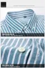 Algodão Oxford listrado xadrez xadrez de longa duração para homens camisetas de alta qualidade corporão de cor pura botão up 8xl 7xl 240403