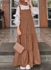 Vêtements ethniques 2024 Zanzea Musulman Women Stracts Dress Automne Ruffles solides Sundren Salle Elegant Maxi Sauthe