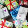 Decorazioni natalizie 500 pezzi Merry Tema Etichette SEAL Adesivi di Natale Elk Snowflake Candy Candy Borse Borse Gifts Box Box ST DHGFK