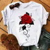 T-shirts de femmes T-shirt Fashion T-shirt Rose Imprimée quotidienne