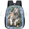 Ryggsäckar mochilas lejon tiger wolf panda dagis ryggsäck för barn mini bok ryggt flickor pojkar skolväskor barnskolan gåva