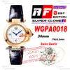 Pasha WGPA0018 Swiss Quartz Womens Watch AF 30mm Rose Gold White Textured Dial Blue Leather Strap Ladies Watches Lady Super Edition Reloj De Mujer Puretime PTCAR