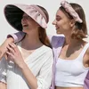 Chapeaux à bord large 2 en 1 coquille d'été Femmes Sunshade Femme extérieure Place douce pliable Capes de seau UV Protection Hoop Hoop Sun Sun