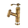 Bathroom Sink Faucets Brass Material Bronze Color & Cold Water Of Pull Out Tap