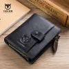 Wallets Bullcaptain Brand Genuine Cow Leather Men Wallet Fashion Moed