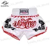 Shorts masculins Muay thai shorts de haute qualité combattant Taekwondo MMA pantalons masculins pour enfants brodés Sanda Martial Arts Boxing Training Training T240419