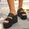 Zapatillas leopardo tacones altos zapatos para mujer plataforma sandalias diseñador de verano 2024 bombas chanclas playa mujer toboganes