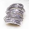 Eheringe Deluxe T Form Diamond Ring Weiß Gold gefülltes Schmuck Engagement Ehering -Ringe für Frauen Brautparty Accessoire 240419