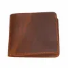 Wallets 100% Genuine Leather Wallet For Men Male Handmade Natural Cowhide Short Trifold Men's Purse With ID Card Holder Coin Pocket Bag