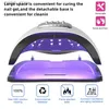 Nail Dryers Nail Dryer UV 66 LEDs Nail Lamp For Curing All Gel Nail Polish With Motion Sensing Manicure Pedicure Salon Tool Professional Y240419