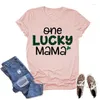 Women's T Shirts St. Patrick's Day ftshirt kvinna en lycklig mamma kvinnlig tee topp sommar avslappnad skjorta