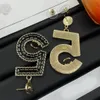 Luxury Drop Earrings Designer Letter C Charm Number 5 Dangle Earrings 18K Gold 925 Silver Plated Ear Stud for Women Wedding Party Jewelry Accessories