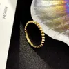 High-end Luxury Ring High version Fanjia pearl ring womens 18k rose gold plated CNC finely carved layered round bead bracelet