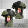 Men's T-Shirts Hungary T-Shirts Hungarian Flag Emblem 3D Print Men Women Casual Fashion Oversized Short Slve T Shirt Kids Ts Tops Clothing T240419